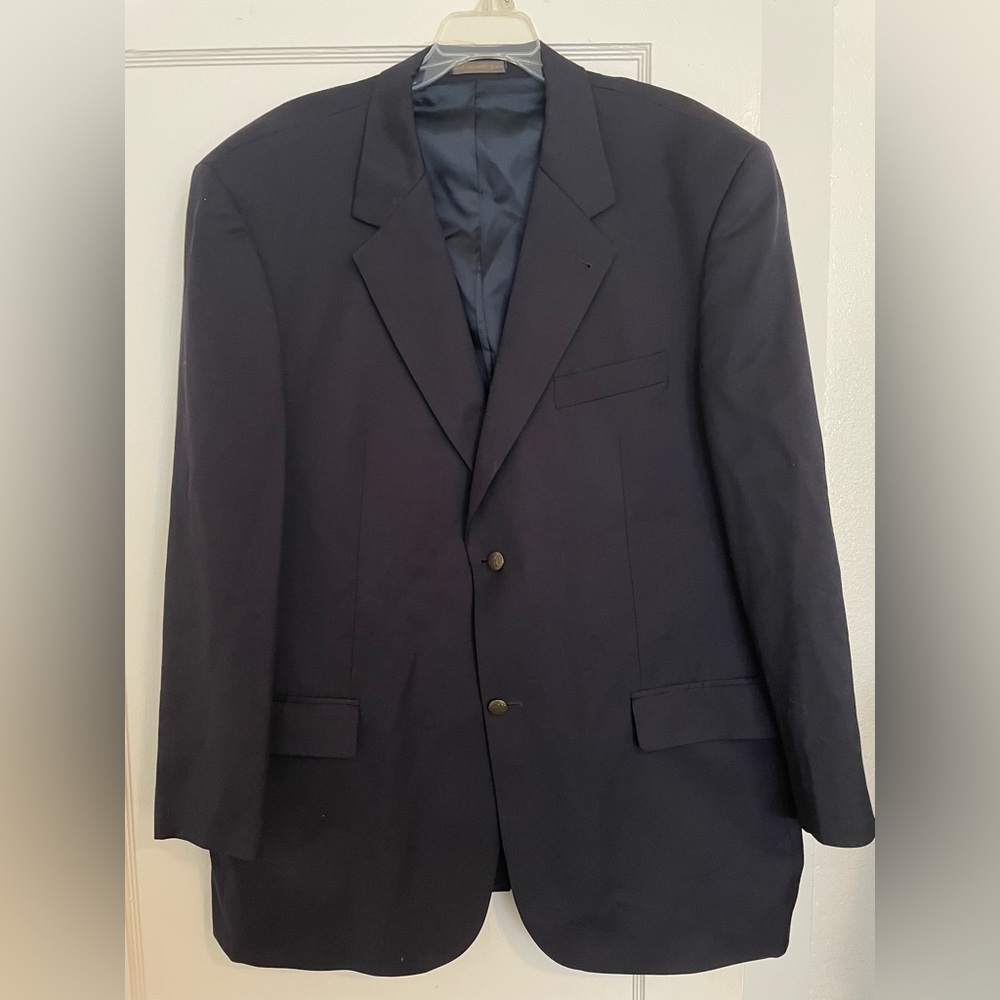 Navy - men’s sport coat - size 46L